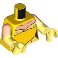 Torso, Dress, Bright Light Yellow Ruffles, Light Nougat Chest print, Dual Molded Arms with Light Nougat Sleeves Pattern, Bright Light Yellow Arms and Hands