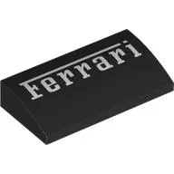 Brick Curved 2 x 4 x 2/3 No Studs with White 'Ferrari' print