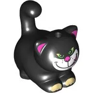 Animal, Cat, Chubby with White Face, Tan Toes, Green Eyes, Dark Pink Ears, Nose print