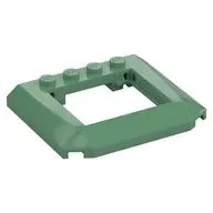 Brick Wedged, Curved Triple 4 x 4 x 2/3 with 4 Studs, 4 x 3 Cutout