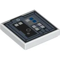 Tile 2 x 2 with Sand Blue Control Panel, White/Black/Blue Buttons print