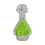 Equipment Bottle / Erlenmeyer Flask with Trans-Bright Green Fluid Pattern
