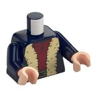 Torso, Dark Red Tunic, Dark Tan Fur print, Dark Blue Arms, Light Nougat Hands