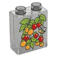 Duplo Brick 1 x 2 x 2 with Tomato Plant, Bee print