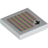 Tile 2 x 2 with Engine and Barcode Print (Sticker)
