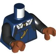 Torso Robes, White Shirt, Black Tie, Large Gold Whistle Print, Black Arms, Dark Orange Hands