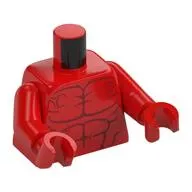 Torso, Dark Red Muscles print, Red Arms and Hands