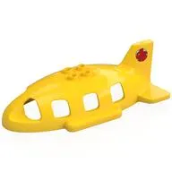 Duplo Airplane Midsize Fuselage Upper with Tail with Red Bunny print