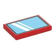 Tile 2 x 3 with Medium Blue Window/Windscreen print
