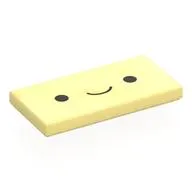 Tile 2 x 4 with Smiling Face print