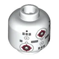 Minifig Head Marksman-H Training Remote Droid, Light Bluish Grey Circles with Dark Red Cross Hairs, Dark Bluish Grey Rectangles