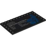 Plate Special 6 x 12 with Studs on 3 Edges with 'STAR WARS Single Trooper Aerial Platform', Stats print
