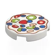 Tile Round 2 x 2 with Pavlova print