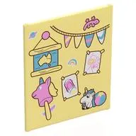 Glass for Frame 1 x 6 x 6 with White 3-Pane Window / Map, Streamers, Unicorns, Paintings print