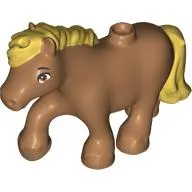 Animal, Pony with Ochre Yellow Mane, Tail pattern