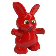 Duplo Animal Rabbit, Arms Wide, Black Eye, White Pupil Print