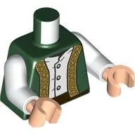 Torso, Jacket, Gold Trim, White Buttoned Shirt, Black Pants print, White Arms, Light Nougat Hands