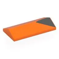Brick Sloped 33° 2 x 4 Double with Dark Bluish Grey Triangle print