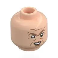Minifig Head Mama Fratelli, Medium Nougat Eyebrows, Nougat Wrinkles, Mean Stare / Grumpy