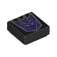 Tile 1 x 1 with Dark Purple Sound Wave print