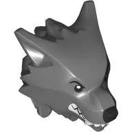 Minifig Head Special, Werewolf with Black Eyes, White Teeth print