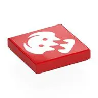 Tile 2 x 2 with White Viking Insignia print