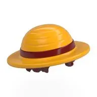 Hair and Hat, Straw Hat with Dark Red Hair, Dark Red Band Pattern