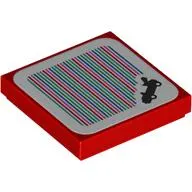 Tile 2 x 2 with Kart, Barcode print (Sticker)