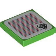 Tile 2 x 2 with Gramophone, Barcode print (Sticker)