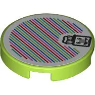 Tile Round 2 x 2 with Prince Florian, Barcode print (Sticker)