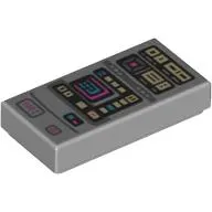 Tile 1 x 2 with Data Screen (Medical Tricorder) print