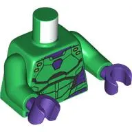 Torso, Armor Plating, Dark Purple Markings print, Green Arms, Dark Purple Hands
