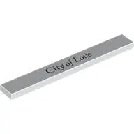Tile 1 x 8 with 'City of Love' print