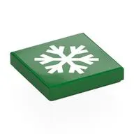Tile 2 x 2 with White Snowflake print