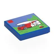 Tile 2 x 2 with LEGO Set, Camper print