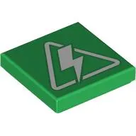Tile 2 x 2 with White Electricity print