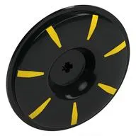 Wheel Cover for Wheel 34 x 56 with Yellow Stripes print