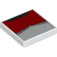 Tile 2 x 2 with Red/Light Bluish Grey Shapes (Clone Trooper Chest) print