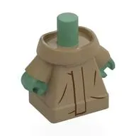 Minifig Body, Grogu with Dark Brown Robe Lines print