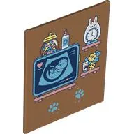 Glass for Frame 1 x 6 x 6 with Shelves, Sonogram, Bunny Clock, Jars, Flowers print