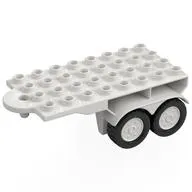 Duplo Trailer Flatbed 4 x 8 with Hook and 4 White Wheels