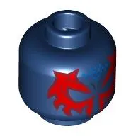 Minifig Head Spider-Man, Red Eye Mask, Blue Dots