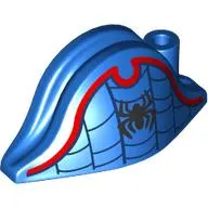 Hat Pirate Bicorne (Admiral) with Black Spider, Webbing, Red Border print