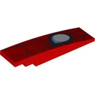 Brick Curved 8 x 2 No Studs with Black Webbing, White Spider Eye print
