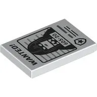 Tile 2 x 3 with Wanted Poster, 'WANTED', '605-20', Woman print