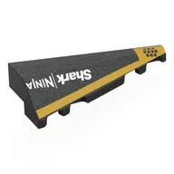 Brick Wedged, Sloped 2 x 5 Right with Gold Stripe, White 'Shark NINJA' print