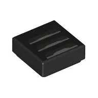 Tile 1 x 1 with Light Bluish Grey Vents print