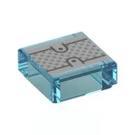 Tile 1 x 1 with Silver Paneling print