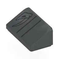 Brick Sloped 30° 1 x 2 x 2/3 with Black Mudhorn Skull Symbol print