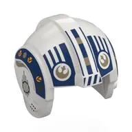 Helmet Rebel Pilot, Center Ridge with Dark Blue Markings, Rebel Logo print